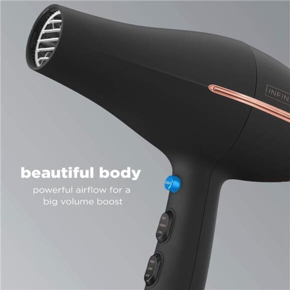INFINITIPRO BY CONAIR Hair Dryer with Diffuser | AC Motor Pro Hair Dryer with - Picture 3 of 14